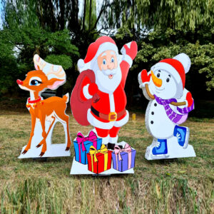 Композиция 44 - ДЯДО КОЛЕДА с чувал, РУДОЛФ, СНЕЖЕН ЧОВЕК с кънки