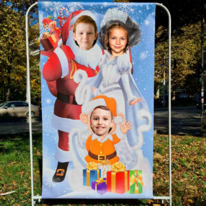 Декор за снимки - ДЯДО КОЛЕДА, СНЕЖАНКА и ДЖУДЖЕ