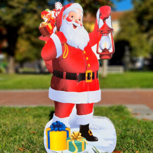 3Д фигура - ДЯДО КОЛЕДА с фенер