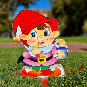 3Д фигура - ДЖУДЖЕ с червена шапка и фенер