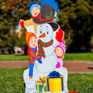 3Д фигура - СНЕЖЕН ЧОВЕК с ДЕЦА