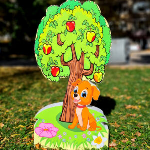 3Д фигура - ДЪРВО с КУЧЕНЦЕ