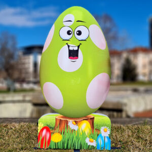 3Д фигура - ЗЕЛЕНО ВЕЛИКДЕНСКО ЯЙЦЕ