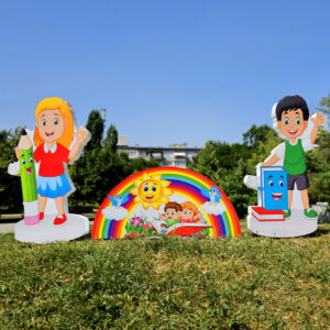 Композиция 37 - МОМЧЕ с книги, МОМИЧЕ с молив и ДЪГА