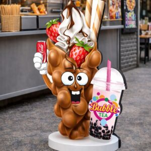 РЕКЛАМНА ФИГУРА - ГОФРЕТА с напитки