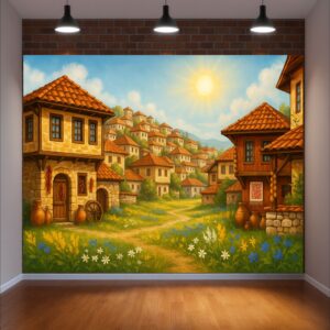 Пано за сцена – НА ГОСТИ ПРИ БАБА И ДЯДО