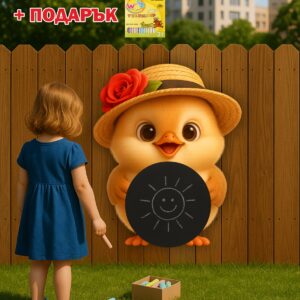 Фигура с черна дъска за рисуване ПТИЧЕ