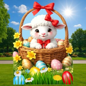 3Д фигура - АГЪНЦЕ ВЪВ ВЕЛИКДЕНСКА КОШНИЦА