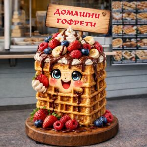 РЕКЛАМНА ФИГУРА- СЛАДКА ДОМАШНА ГОФРЕТА