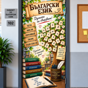 Стикер за Врата по Български Език и Литература – Думите ни Свързват, Модел 1
