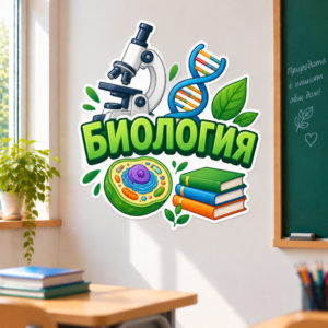 Стикер за Стена по Биология - ДНК и Учебници, Модел 2