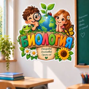 Стикер за Стена по Биология - Млади Изследователи, Модел 4