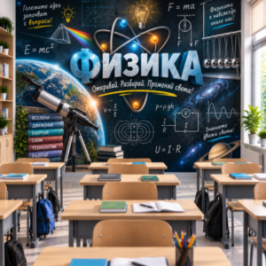Фототапет за Стена по Физика – Телескоп и Формули, Модел 4