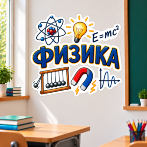 Стикер за Стена по Физика - Магнит и Молекула, Модел 2
