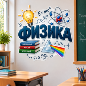 Стикер за Стена по Физика - Формули и Учебници, Модел 4