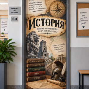 Стикер за Врата по История – Шипка, Миналото и Бъдещето, Модел 1