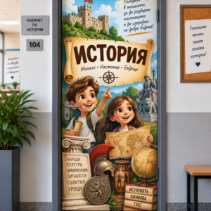 Стикер за Врата по История – Пътувай в Миналото, Модел 3