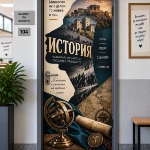 Стикер за Врата по История – Миналото Живее в Нас, Модел 4