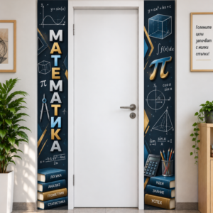 Странични Стикери за Врата по Математика – Числото Пи и Графики, Модел 7