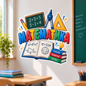 Стикер за Стена по Математика - Училищна Дъска, Модел 24