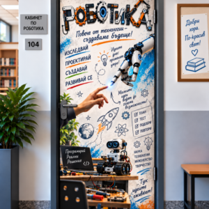 Стикер за Врата по Роботика – Създаваме Бъдеще, Модел 3