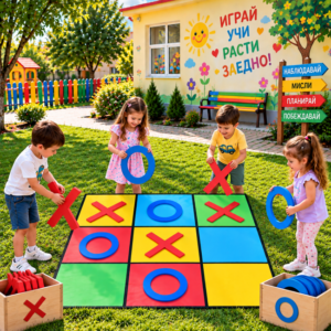 Морски Шах – Голяма Игра за Под с Фигури Х и О, Модел 2